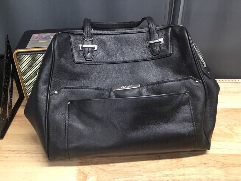 COACH PEBBLE LEATHER Tayler SATCHEL TOTE PURSE BAG Carryall